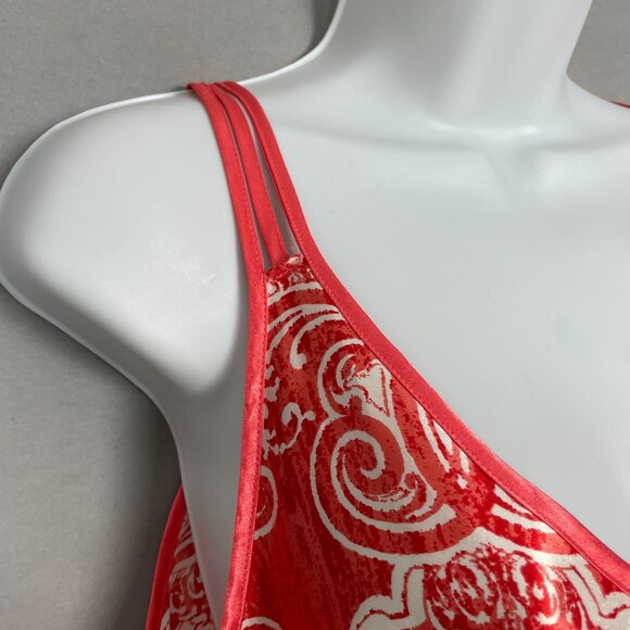 Oscar de la Renta Pink Label Nightgown White Sleepwear Strappy Tie Waist Large - Picture 12 of 15